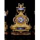 Antique gilt Calamine Mantel Clock with Garnish. France, 1870