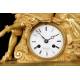 Antique Mantel Clock in Gilded Bronze. France, 1850