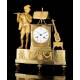 Antique Mantel Clock in Gilded Bronze with Mercury. The Troubadour. France, 1850-70