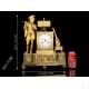 Antiguo Reloj de Sobremesa en Bronce Dorado al Mercurio. El Trovador. Francia, 1850-70