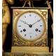 Antiguo Reloj de Sobremesa en Bronce Dorado al Mercurio. El Trovador. Francia, 1850-70