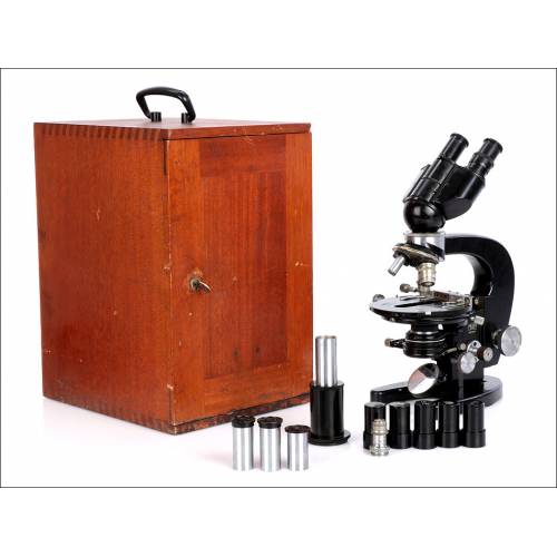 Carl Zeiss Mono-Binocular Microscope. Germany. Spanish Market. 1960's