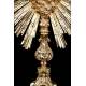 Antique Monstrance in Solid Silver Gilt. Demarquet Brothers. France, 1870