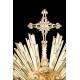 Antique Monstrance in Solid Silver Gilt. Demarquet Brothers. France, 1870