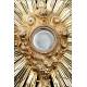 Antique Monstrance in Solid Silver Gilt. Demarquet Brothers. France, 1870