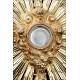 Antique Monstrance in Solid Silver Gilt. Demarquet Brothers. France, 1870