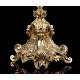 Antique Monstrance in Solid Silver Gilt. Demarquet Brothers. France, 1870