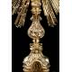 Antique Monstrance in Solid Silver Gilt. Demarquet Brothers. France, 1870