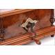 Great Antique Music Box. Double Comb. With 14 Discs. Switzerland, 1890.