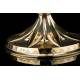 Antique Chalice and Paten in Solid Silver Gilt. Case. France. 1900