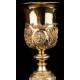 Antique Chalice in Solid Silver Gilt. Paris, France 1818-1838