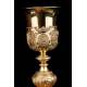 Antique Chalice in Solid Silver Gilt. Paris, France 1818-1838