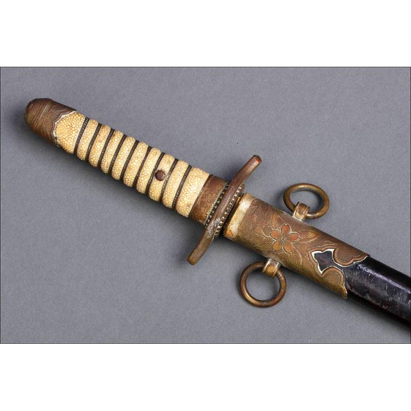 Japanese Naval Dagger in World War II. Original. Japan, Circa 1940