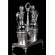 Antique French Cruets Set in Solid Silver. Paris, France between 1819 and 1838