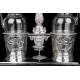 Antique French Cruets Set in Solid Silver. Paris, France between 1819 and 1838