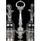 Antique French Cruets Set in Solid Silver. Paris, France between 1819 and 1838