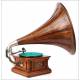 Antique American Victor Monarch Senior Gramophone with Wooden Horn. USA, 1905.