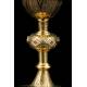 Antique Neogothic Chalice in Solid Silver Gilt. France, Circa 1900