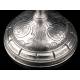 Antique Spanish Chalice in Solid Silver. With Case. Barcelona, Spain, XIX Century