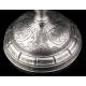 Antique Spanish Chalice in Solid Silver. With Case. Barcelona, Spain, XIX Century