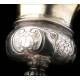 Antique Spanish Chalice in Solid Silver. With Case. Barcelona, Spain, XIX Century