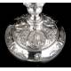 Antique Solid Silver Embossed Chalice. France XIX Century