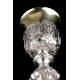 Antique Solid Silver Embossed Chalice. France XIX Century