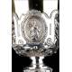Antique Solid Silver Embossed Chalice. France XIX Century