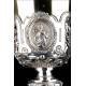 Antique Solid Silver Embossed Chalice. France XIX Century
