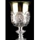 Antique Solid Silver Embossed Chalice. France XIX Century