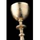 Antique French Chalice in Solid Silver Gilt. France 1900