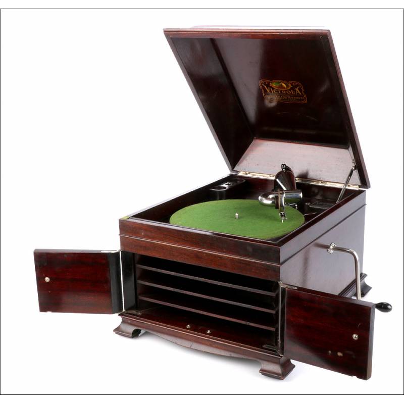 Antiguo Gramófono de Sobremesa Victor Victrola IX. USA, Circa 1920