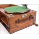 Antique Suitcase Gramophone. Beautiful sound. Circa 1910