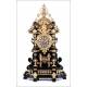 Antique Lenzkirch Mantel Clock. 73 cms Height. Germany, Circa 1870