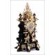 Antique Lenzkirch Mantel Clock. 73 cms Height. Germany, Circa 1870