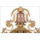 Antique Lenzkirch Mantel Clock. 73 cms Height. Germany, Circa 1870