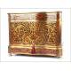 Antique French decanter. Boulle marquetry. Complete. France, 1870