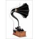 Antique Edison Home Phonograph. Swan Horn. USA, circa 1898