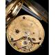 Antique John B. Cross Semi Verge Fusee Pocket Watch, 18K Gold. London 1853