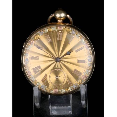 Antiguo Reloj de Bolsillo de 18K por Henry Sharples. Inglaterra, 1833