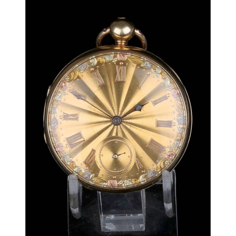 Antiguo Reloj de Bolsillo de 18K por Henry Sharples. Inglaterra, 1833