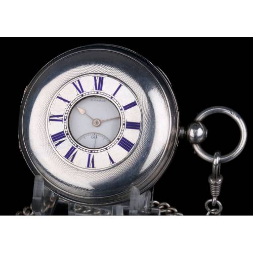 Antique Gentleman's Pocket Watch in Solid Silver. The Ludgate. England 1886