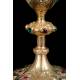Antique Chalice and Paten. Silver and Gilded Brass. France, Circa 1900