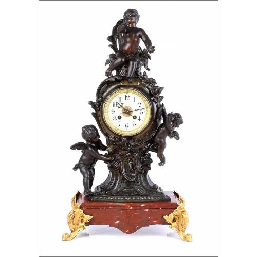 Antique French Pendulum Clock. France, Circa 1880