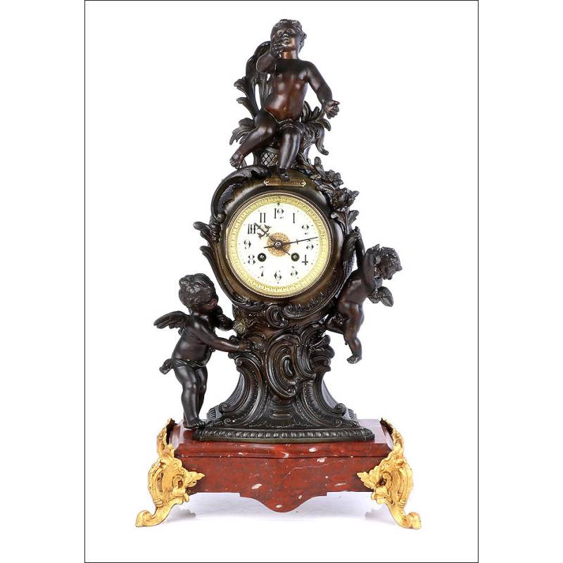 Antiguo Reloj de Péndulo Francés. Francia, Circa 1880