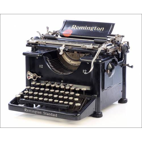Antigua Máquina de Escribir Remington Standard 12. Alemania, 1924