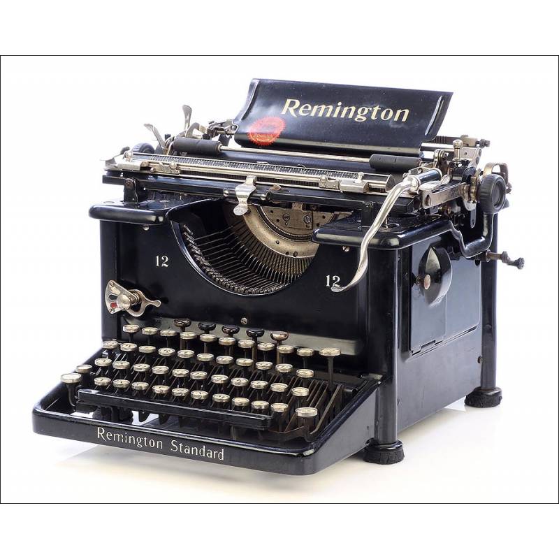 Antigua Máquina de Escribir Remington Standard 12. Alemania, 1924