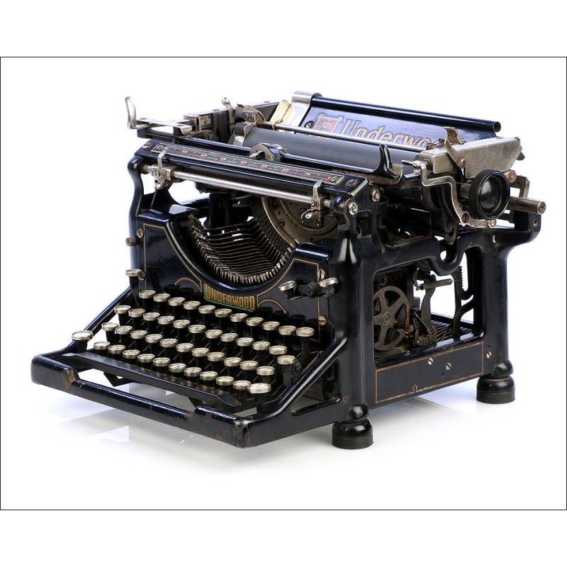 Máquina de Escribir Antigua Underwood 5 Española. USA, 1919