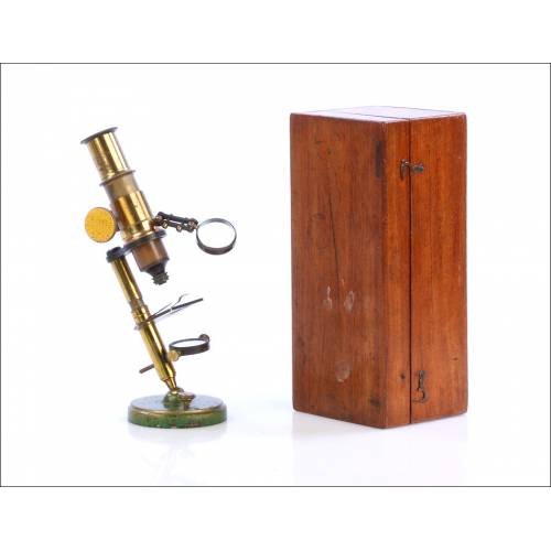 Antique Student Microscope. With Case. Circa 1880
