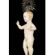 Antique Infant Jesus in Ivory. Spanish Filipino. S. XVIII. With CITES